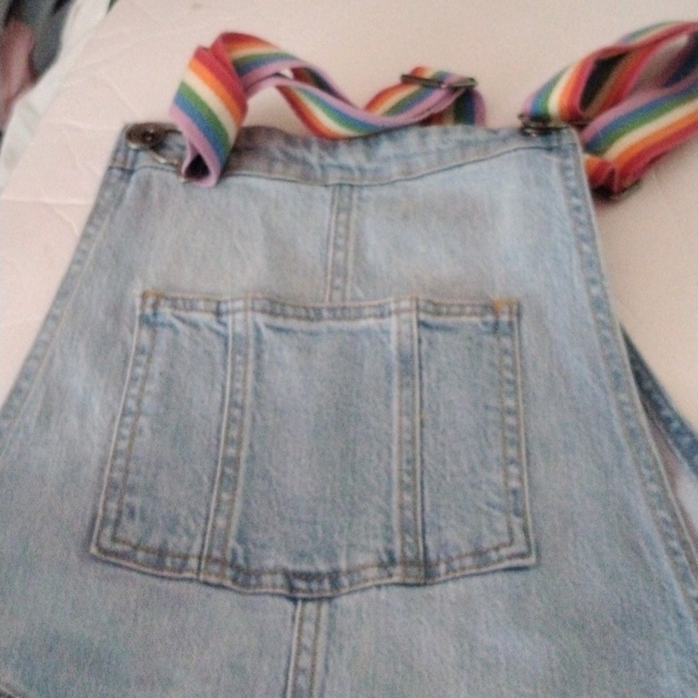 target rainbow pride jean cutoff overalls - Picture 5 of 6